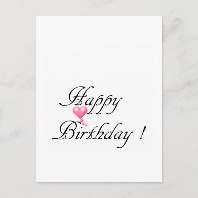 Happy Birthday Love Postcard (Front)