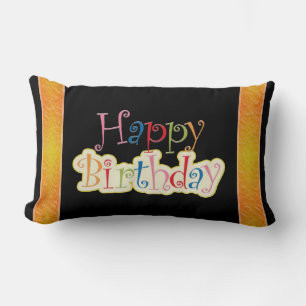 Happy Birthday Lumbar Cushion