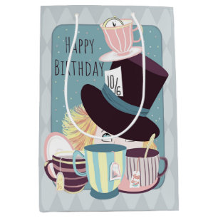     Happy Birthday Mad Hatter Tea Party Medium Gift Bag
