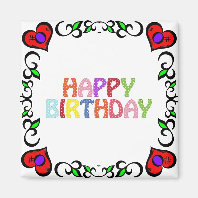 Happy Birthday Magnet (Front)
