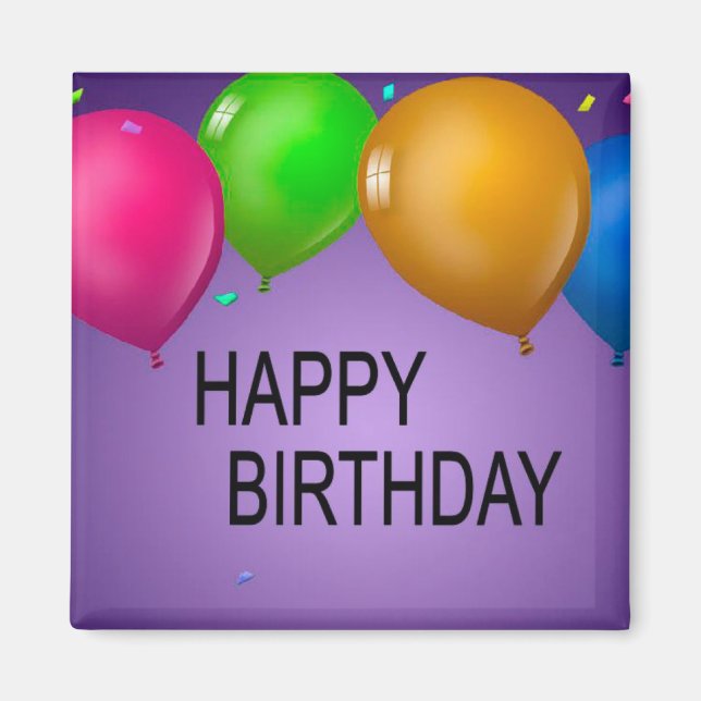 happy birthday magnet (Front)
