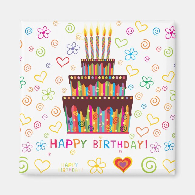 Happy Birthday Magnet (Front)