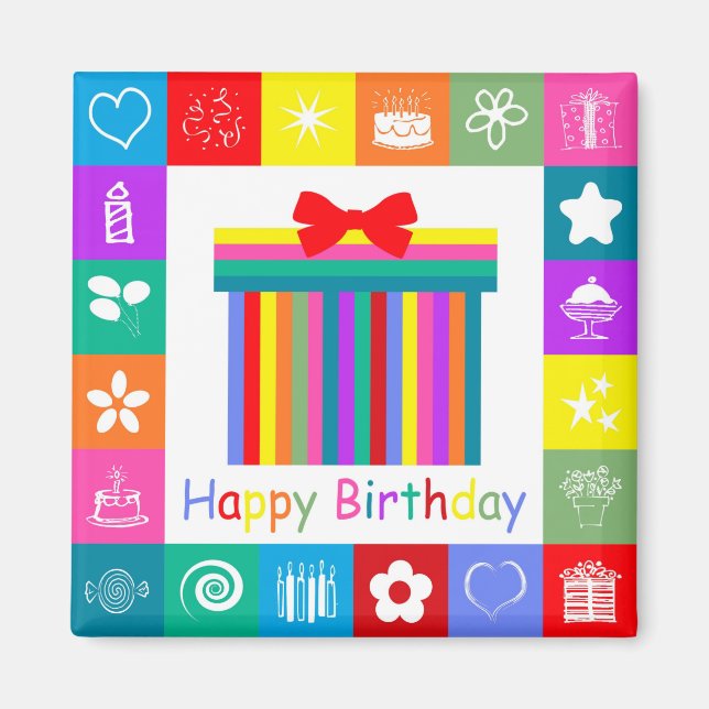 Happy Birthday Magnet (Front)
