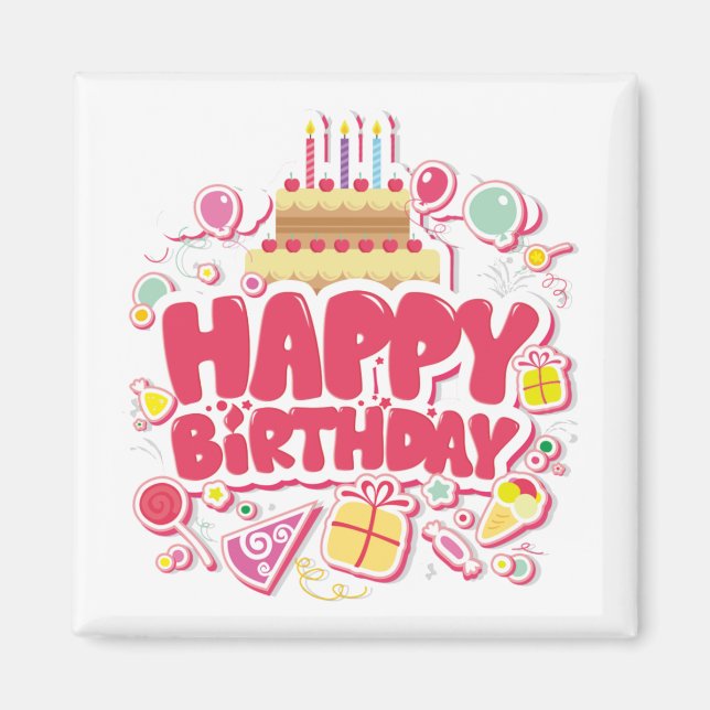 Happy Birthday Magnet (Front)