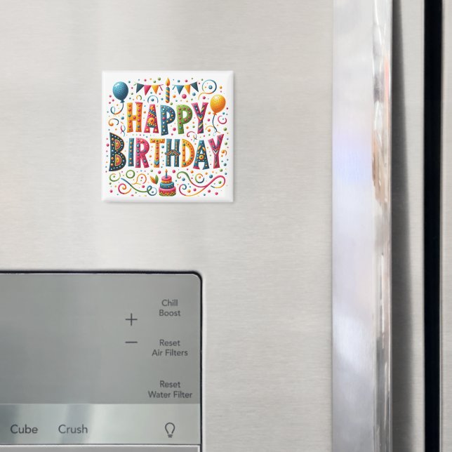 Happy Birthday Magnet (In Situ (Fridge))