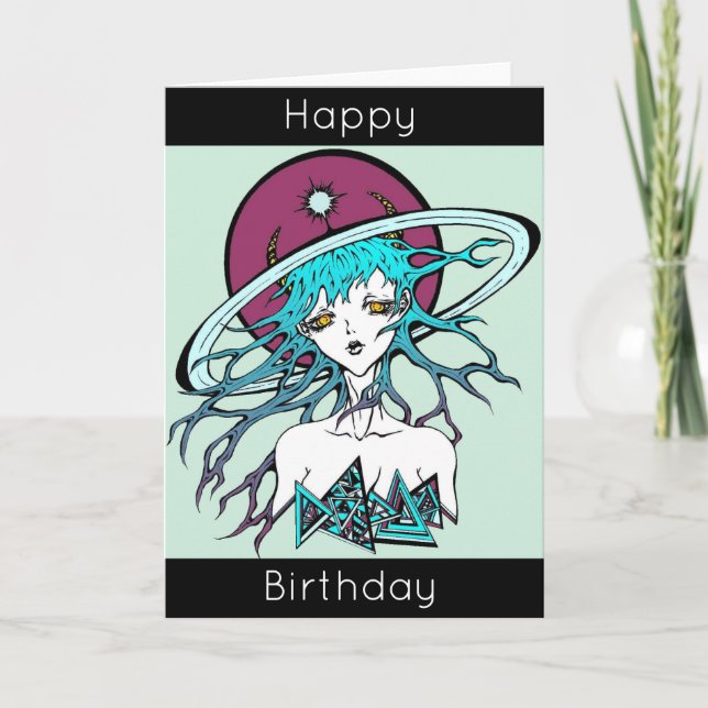 Happy Birthday manga space original Card (Front)