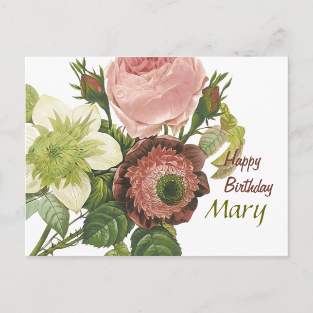 Happy Birthday Mary CC0129 Postcard (Front)