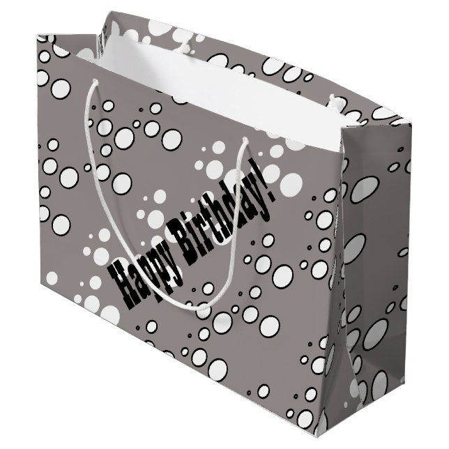 Happy Birthday Masculine Gift Bag (Back Angled)