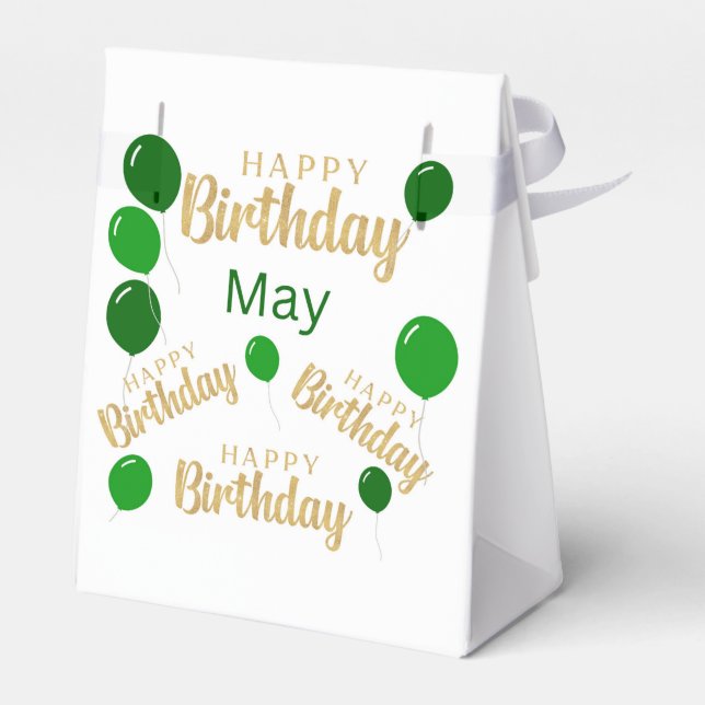Happy birthday May birthdays Favour Box (Back Side)