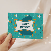 Happy Birthday, MCM Atomic Starburst Teal