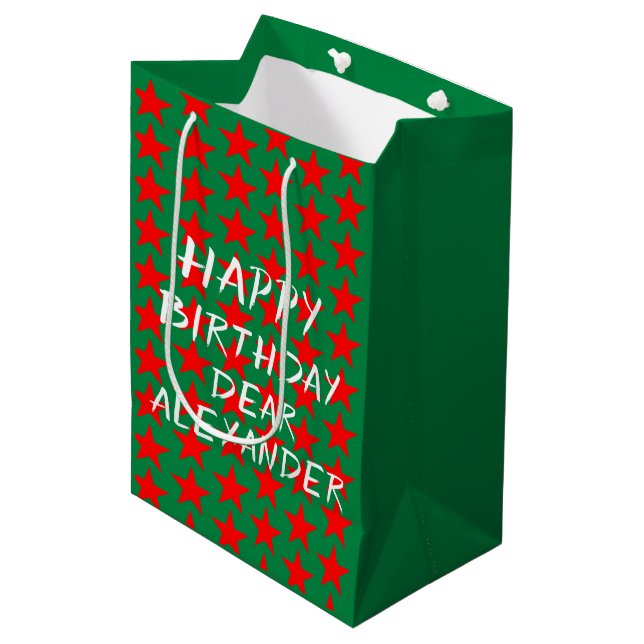 Happy Birthday Medium Gift Bag (Front Angled)