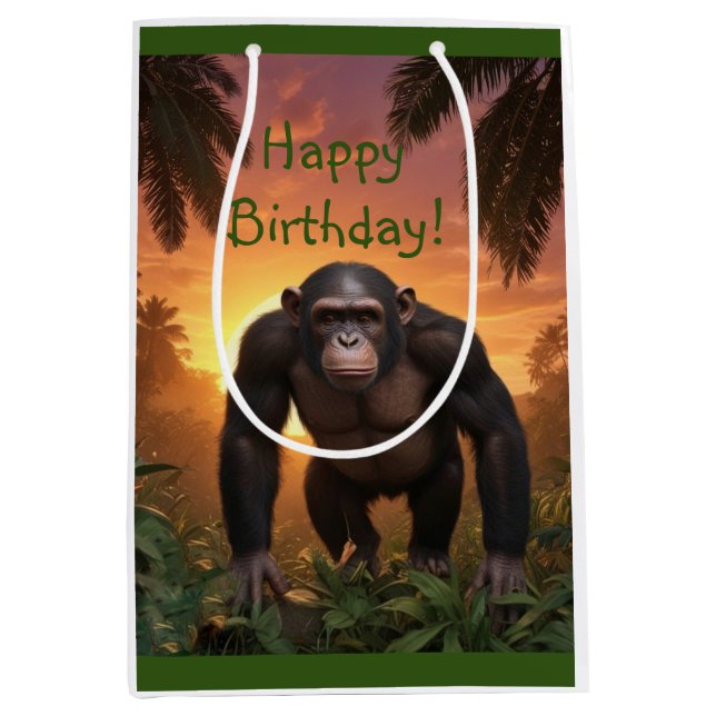 Happy Birthday  Medium Gift Bag (Front)