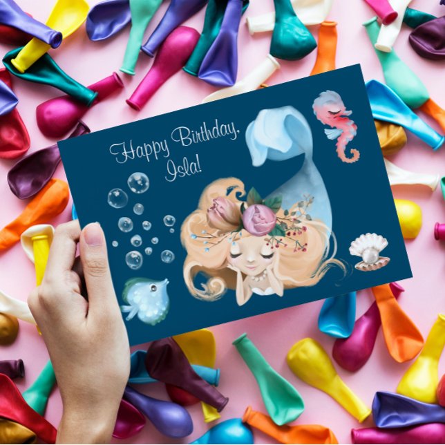 Happy Birthday Mermaid Card (Creator Uploaded)