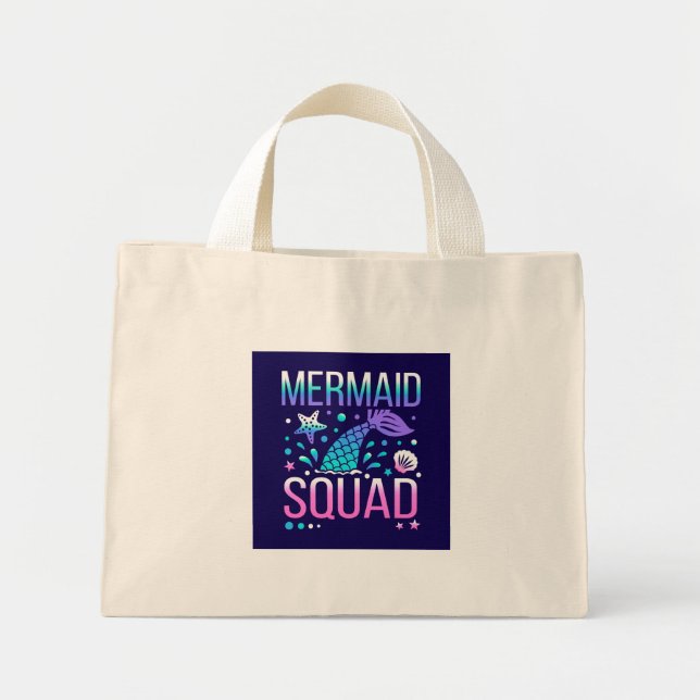 Happy Birthday Mermaid Squad-68296 Mini Tote Bag (Front)