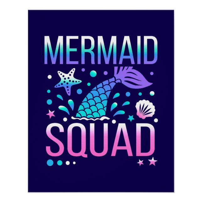 Happy Birthday Mermaid Squad-68296 Poster (Front)