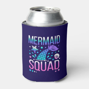Happy Birthday Mermaid Squad Ocean Party Design Can Cooler