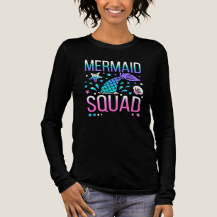 Happy Birthday Mermaid Squad Ocean Party Design Tri-Blend Shirt