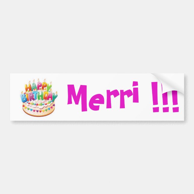 Happy Birthday! Merri !!! sticker {Template} (Front)