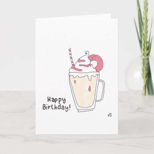 Happy Birthday Milkshake Card (Front)