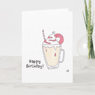 Happy Birthday Milkshake Card
