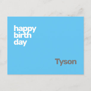 happy Birthday minimal simple modern  Postcard