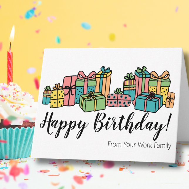 Happy Birthday Modern Colourful Fun Card (Cute Simple Modern Bright Colorful Happy Birthday Card)