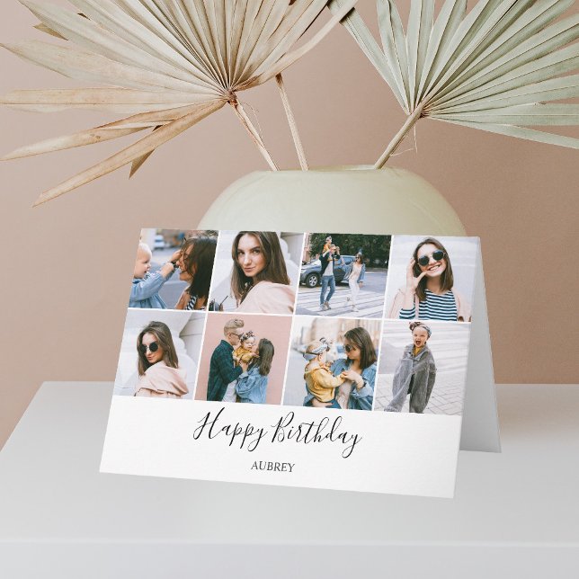 Happy Birthday Modern Photo Card (Creator Uploaded)