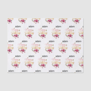 happy birthday modern tissue paper