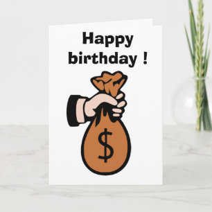 "HAPPY BIRTHDAY" MONEYBAG CARD