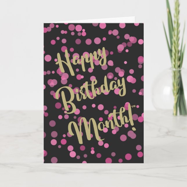 Happy Birthday Month Bubbles Card (Front)