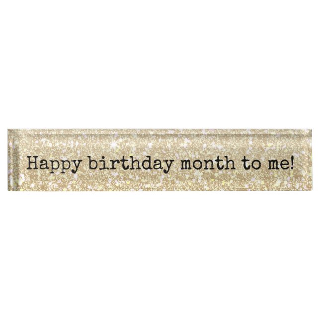 Happy Birthday Month Nameplate (Front)