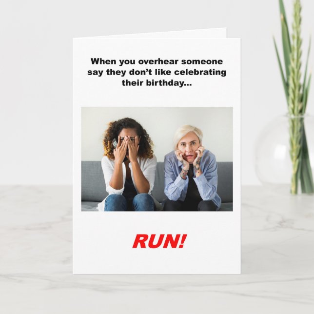 Happy Birthday Month RUN Card (Front)