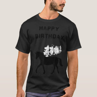 happy birthday Moomin unicorn funny T-Shirt