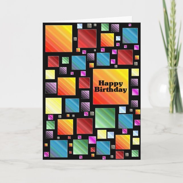 Happy Birthday Mosaic Card (Front)