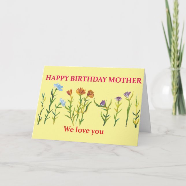 Happy Birthday Mother Card (Front)
