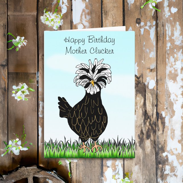 Happy Birthday Mother Clucker Funny Chicken Card (Creator Uploaded)