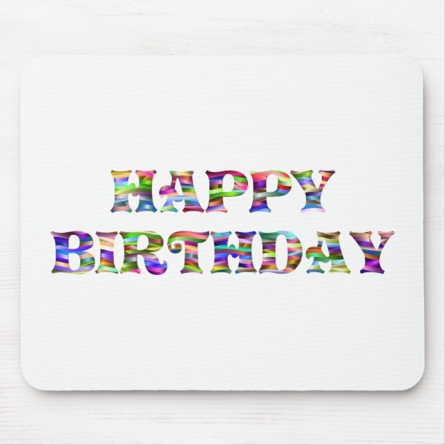 Happy Birthday Mouse Pad (Front)