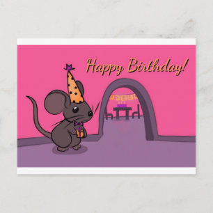 Happy Birthday - Mouse Postcard