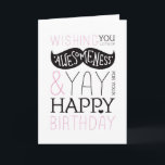 Happy birthday moustache fun typography card<br><div class="desc">Cute typography card with moustache illustration. Check out all designalicious typography in our shop. Enjoy!</div>