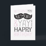 Happy birthday moustache fun typography card<br><div class="desc">Cute typography card with moustache illustration. Check out all designalicious typography in our shop. Enjoy!</div>