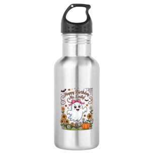 Happy Birthday Ms Emily Halloween Ghost Pumpkin Su 532 Ml Water Bottle