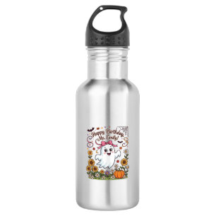 Happy Birthday Ms Emily Halloween Ghost Pumpkin Su 532 Ml Water Bottle