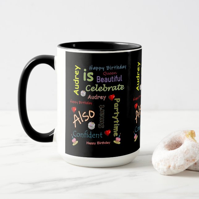 Happy Birthday Mug Audrey (With Donut)