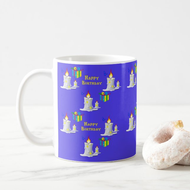 Happy Birthday Mug Candles (With Donut)