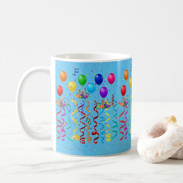 Happy Birthday Mug Confetti (With Donut)