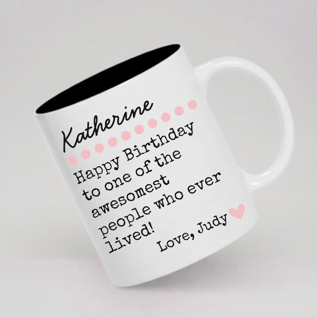 Happy Birthday Mug Custom Name Gift for Her or Him (Creator Uploaded)