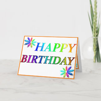 Happy Birthday Multi colour Card