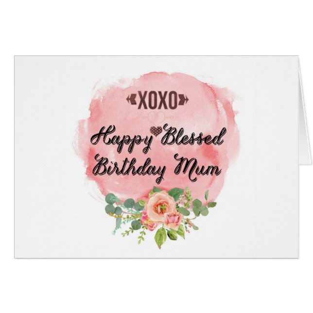 Happy Birthday Mum (Front Horizontal)