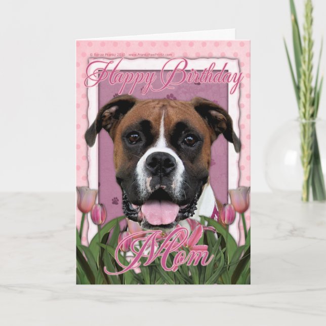 Happy Birthday Mum - Boxer - Vindy Card (Front)