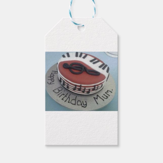 Happy birthday mum cake gift tags (Front)